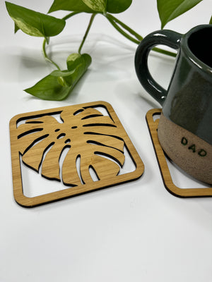 Monstera coasters.