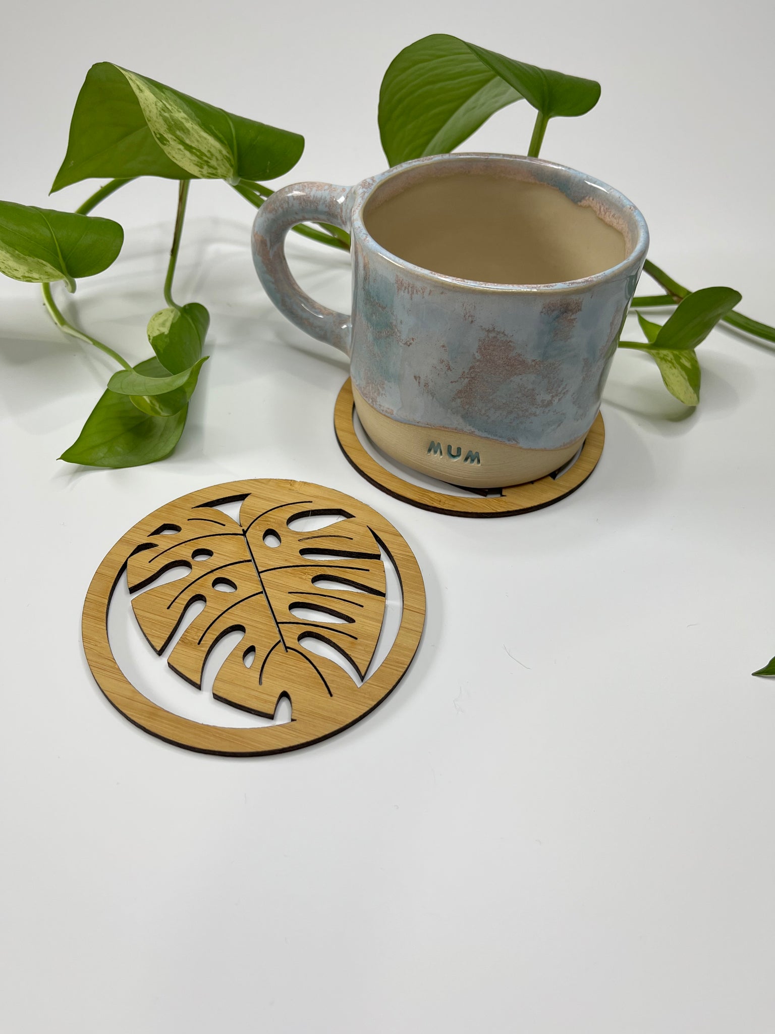 Monstera coasters.